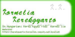 kornelia kerekgyarto business card
